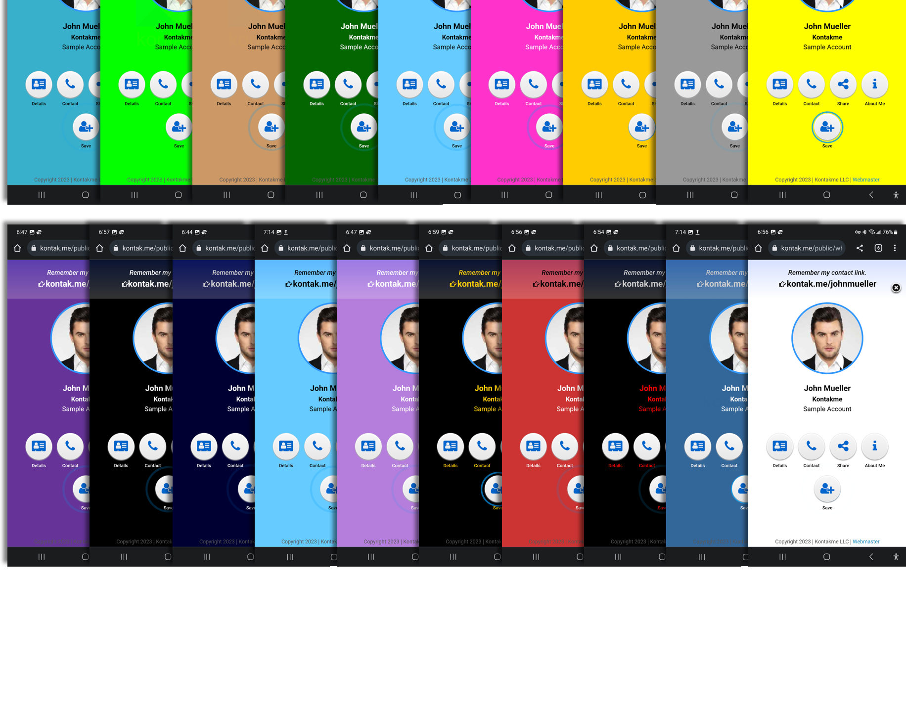 ContactLink Plus Color Themes